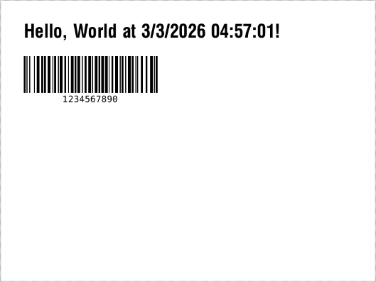 PrintZpl example print output