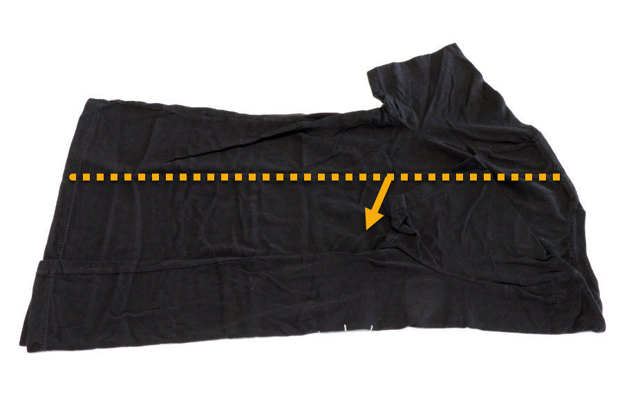 Fold Your Rock Tees Like Chip - Step 2A