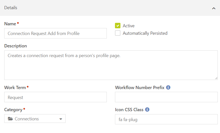 Connection Request Add from Profile Workflow | Rock Community