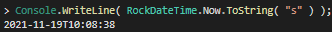 Correctly formatted RockDateTime
