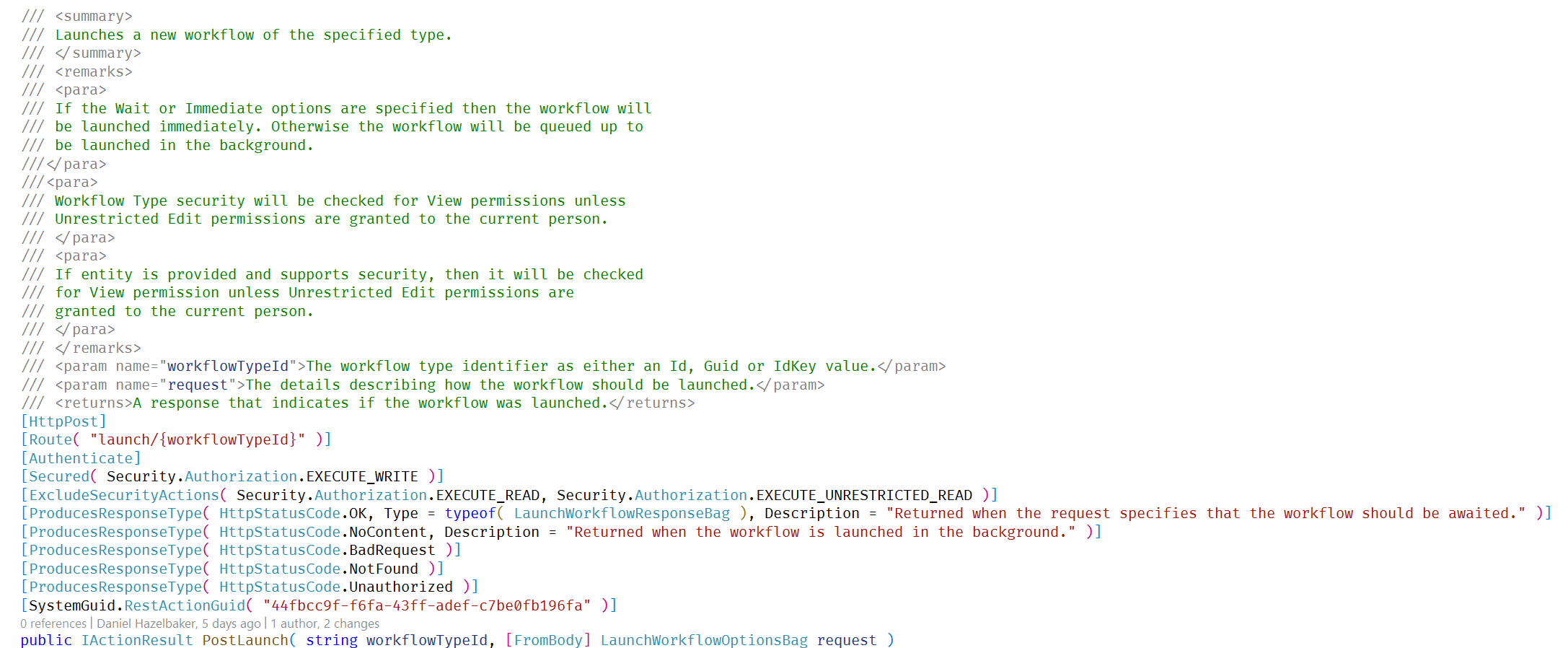 Sample Method Documentation