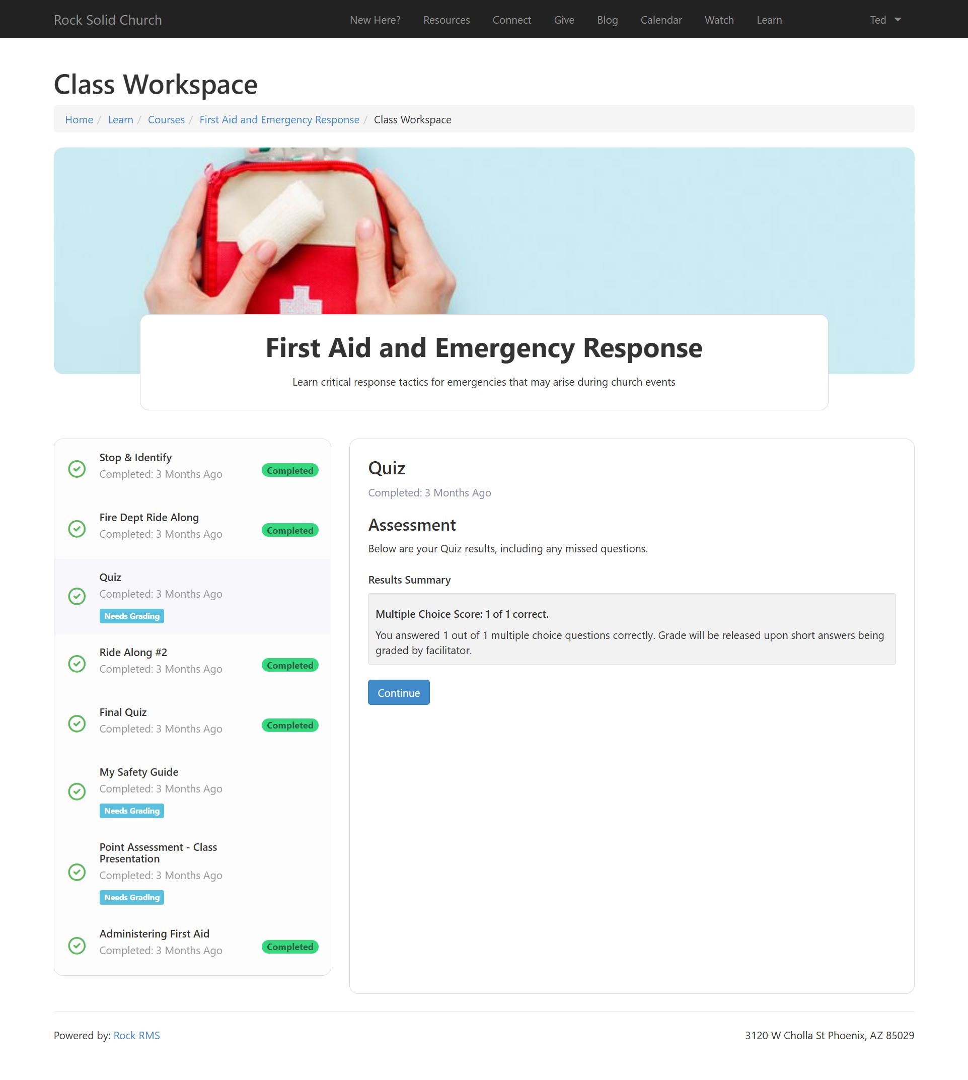 Student Completion View